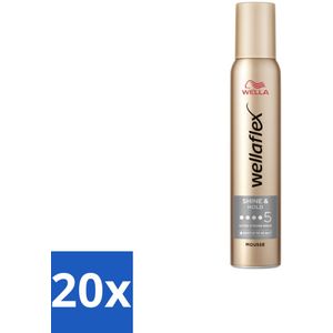 Wella – Flex Shine & Hold – Haarmousse – 200 ml - Bulkverpakking - 20 stuks