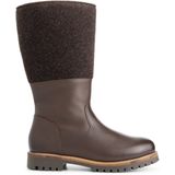 Travelin' - Lagen - Hoge Laarzen - Donkerbruin - Wol/Vilt