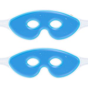 EXCITAT Verkoelend oogmasker - Ooggelmaskerset - Verkoelend en verwarmend gelmasker - Koelluchtkussen - Gecomprimeerd koelluchtkussen - Verkoelend en verwarmend oogmasker - 2-pack - Blauw
