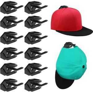 Zelfklevende hoed organizer - 12 stuks - minimalistische hoed houder voor honkbal caps