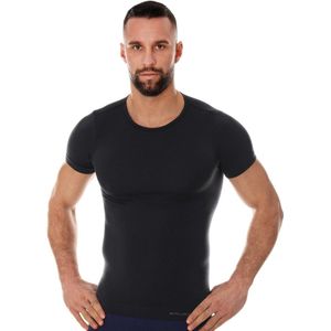 Brubeck Comfort | Heren Ondergoed - Ondershirt Korte Mouw Naadloos met Merino Wol -  Grafiet - L