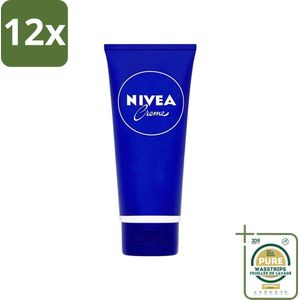 NIVEA - Crème - Tube - Verzorgend - Natuurlijke oliën - 100 ml - Voordeelverpakking - 12 stuks - Crème - Hydraterende crème
