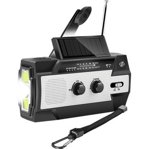 Equivera Noodradio - Noodradio - Emergency Radio - Survival Radio - Oorlog Radio - Opwindbare Radio - Solar Opwindbaar - Radio voor Rampen - SOS Alarm - Noodradio op Batterij - Draagbare Radio - AM/FM-Radio - Oplaadbare Batterij - Noodlader Telefoon