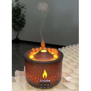 Articka 360ml Vulkaan diffuser met afstandsbediening & Lavendel olie - Vulcano diffuser - Aroma diffuser - Luchtbevochtiger - Aroma therapie - Zwart