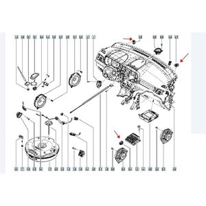 Car Tweeter Speaker - Dashboard Tweeter Audio Silk Film - Stereo 281480007R - Kadjar Talisman Koleos II Megane