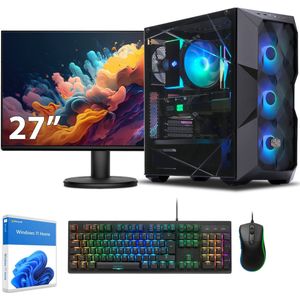Sedatech Pakket Advanced Gaming PC ATX Premium • AMD Ryzen 9 7900X • Geforce RTX5060Ti • 32Gb DDR5 • 2Tb SSD M.2 • WiFi, USB C • BT • Windows 11 • Desktop computer • Monitor 27''