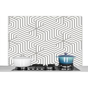 Spatwand - Achterwand keuken - Keuken - Design - Lijn - Geometrie - 120x80 cm
