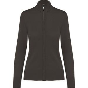 Kariban Dames cardigan met rits K962 - Dark Grey - XXL