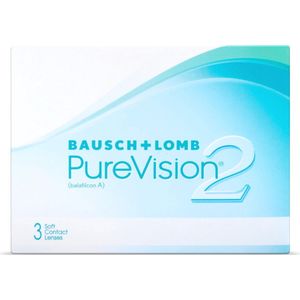 Bausch and Lomb - PureVision 2 - Maandlenzen - 3 Lenzen - Silicone Hydrogel - Balafilcon A