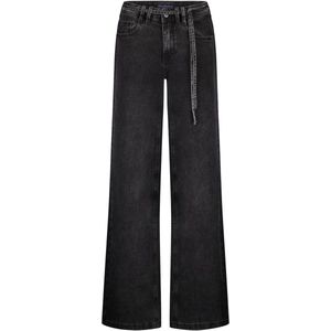 Red Button - Claudette - Jeans - Zwart - Wide Leg - Hoge Taille