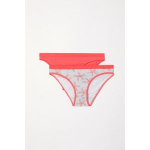 Woody duopack slip meisjes - koraalrood/zeesterren - 241-12-YUG-Z/074 - maat 176