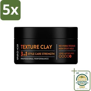 5 x SYOSS - Texture Clay - Verzorging - Langdurige Styling - 100ml - Grootverpakking - Haartypen - Haarstyling - Texture Clay - Matte Finish - Haar Verzorging