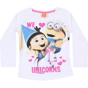 Witte blouse, lange mouw MINIONKI