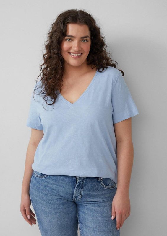 s.Oliver - T-Shirt - V-hals - Zacht Jersey