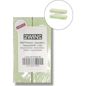 2WINS® Puimsteen – Cleaning block - Reinigingsblok WC - 2 stuks