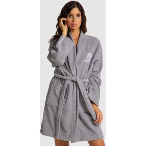 Carlo Colucci Badjas kort  lichtgrijs