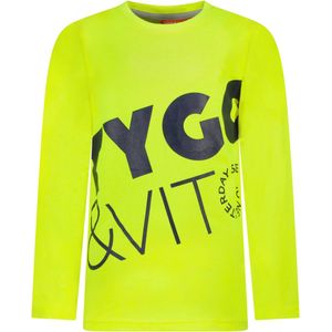 TYGO & vito jongens shirt Neon Bodyprint Safety Yellow