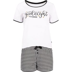 Katoenen damespyjama met peplipshort CORNETTE