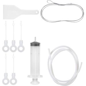Koelkastreinigingsset - 9 stuks - Reiniging Slang Borstel - Koelkastafvoer Buisreiniging - Ontdooiingsschep Spuit .