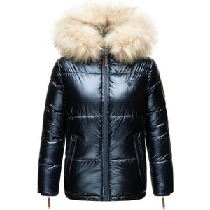 Warm & Waterafstotend Navahoo Tikunaa - Vrouwen korte winterjas - Volwassen - Capuchon - Navy - M