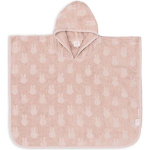 Jollein x Nijntje - Badponcho Baby Badstof - Badcape Kind met Capuchon - Miffy Jacquard - Wild Rose