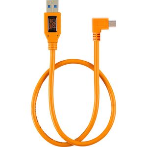 Tether Tools TetherPro USB 2.0 Type-A to 5-Pin Mini-USB Right Angle Adapter Cable - Oranje