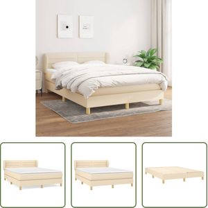 The Living Store Boxspringbed - Comfort - Bed - 203 x 147 x 78/88 cm - Met verstelbaar hoofdbord - pocketvering matras en huidvriendelijk topmatras