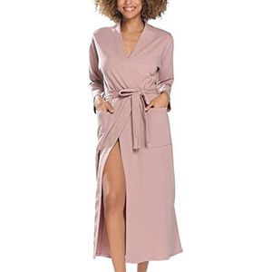 Comfortabele Dames Badjas van Badstof zonder Capuchon