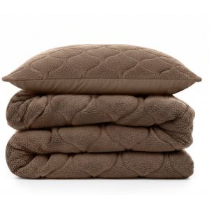Sleeptime - 2 in 1 Teddy Premium Dekbed - Taupe/Bruin - 140 x 200 cm - Inclusief Slopen
