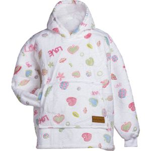 Vitapur Hoodie Deken inclusief bijpassende sokken - Kind - Plaid - Snuggle hoodie - Hoodie deken - Fleece Deken - Deken - Cadeau - Sierraden Neon