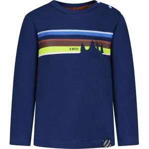 B.Nosy - Jongens shirt - lake blue - Maat 80