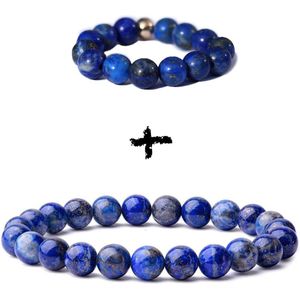 Bixorp Gems Edelstenen Sieraden Set Lapis Lazuli - Armband + Ring