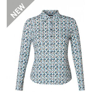 ES&SY Estrella Blouse - Steel Blue/Multi-Col - maat 40