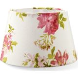 Home Sweet Home Lampenkap Flowers rond schuin - van stof - pint Beige - Landelijk stoffen Lampenkap - 20/20/13cm - E27 lamphouder - voor wandlamp, tafellamp - RoHS getest