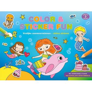 Color & Sticker Fun – Vrolijke zeemeerminnen / Color & Sticker Fun – Jolies sirènes
