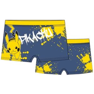 Pokemon zwembroek - blauw met geel - Pokémon zwemshort - aansluitend model - maat 140