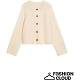 Marc O'Polo - Gebreid Vest - Beige - Lange Mouw - Normale Pasvorm