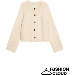 Marc O'Polo - Gebreid Vest - Beige - Lange Mouw - Normale Pasvorm