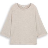 TOM TAILOR - Shirt - Taupe - Slanke Pasvorm - Driekwart Mouw