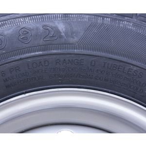 165R13C 5 nops 112mm PCD aanhangerwiel en band Wanda WR082 Band 670kg