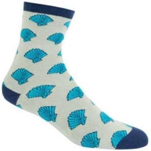 Fisura Sokken Shell Dames Katoen Grijs/blauw Maat 35-41