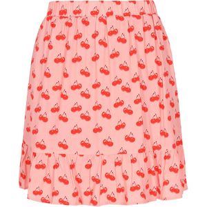 MYMO - Young Fashion - Rok - Zalm Roze/Rood/Kersrood - Volantrok - Kort