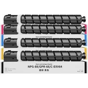 INKFIND EXV64 Zwart/Cyaan/Magenta/Geel tonercartridge compatibel met Canon C-EXV64 EXV64 geschikt voor Canon imageRUNNER ADVANCE DX C3926i/3930i/3935i/3922i - 4-pack BKCMY