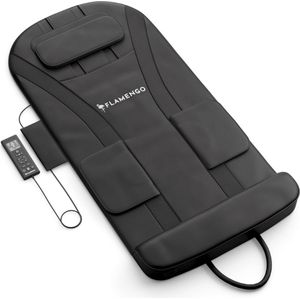 Flamengo® InfraStretch Massage Mat - Rugmassage en Nekmassage apparaat - Infrarood - Massagekussen - Massagematras - Compressiemassage – Elektrisch Warmtefunctie - Vibratie - Rug nek en schouders