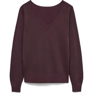 Vero Moda Trui Vmhappyglitter Ls 2way Pullover Boo 10317960 Winetasting/w.dtm Lurex Dames Maat - M