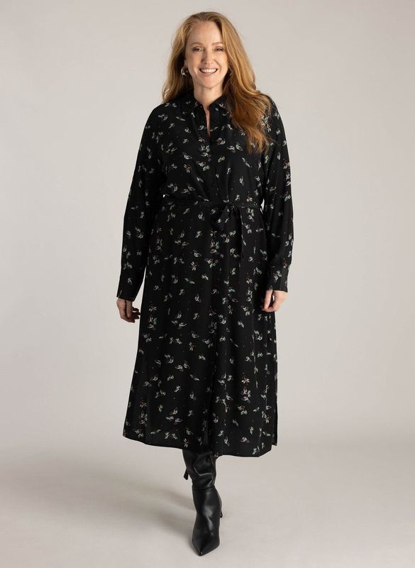 YEST CURVE - Hanna One Pieces - Blousejurk - Zwart/Multi-Colour