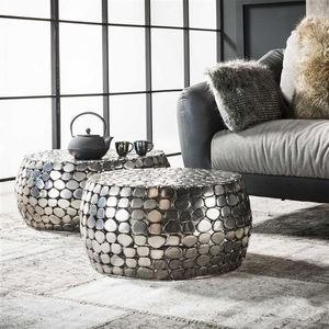 industrieelwonen.nl Salontafel set/2 jackstone / Antiek Nikkel