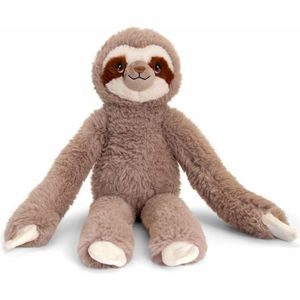 Keel toys Knuffeldier Luiaard - zachte pluche stof - premium kwaliteit knuffels - 38 cm - met klitteband handen