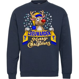 Kersttrui Leeuwarden | Foute Kersttrui Dames Heren | Kerstcadeau | Cambuur supporter | Navy | maat S