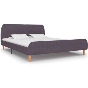 vidaXL - Bedframe - stof - taupe - 160x200 - cm